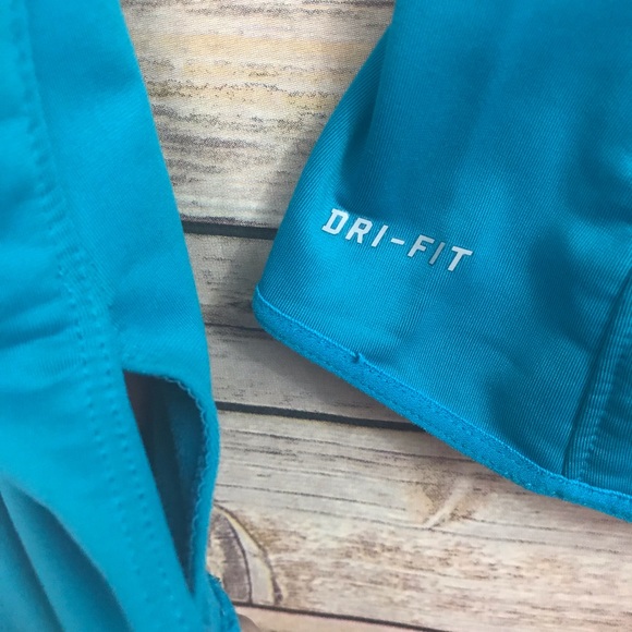 Nike Dri Fit track Jacket Full Zip Run Teal Blue - Picture 4 of 6